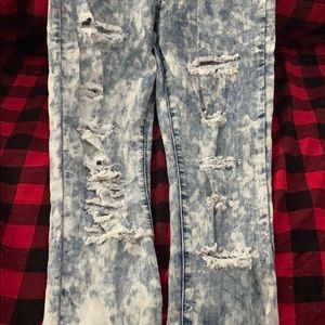 Washed skinny jeans